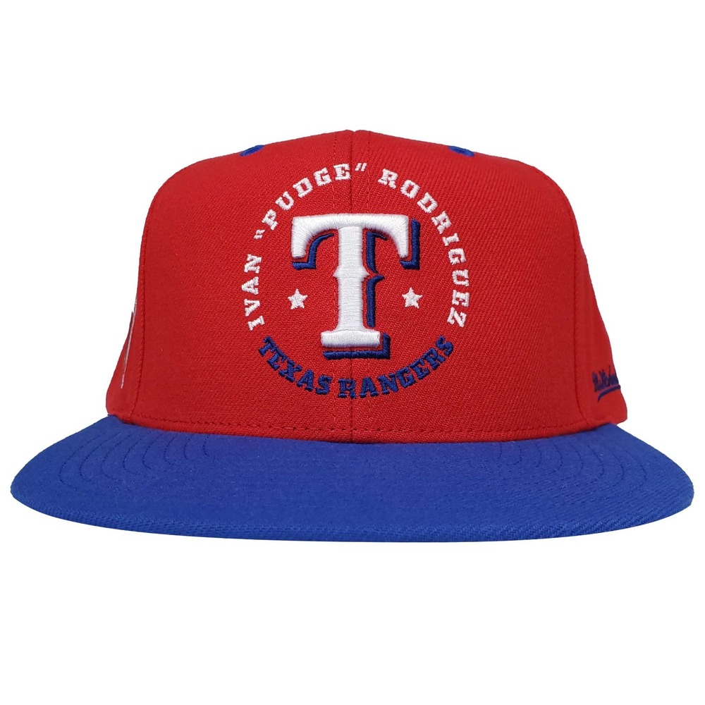 Ivan Rodriguez Texas Rangers Mitchell & Ness MLB Snapback Cap Hat 3D Logo New